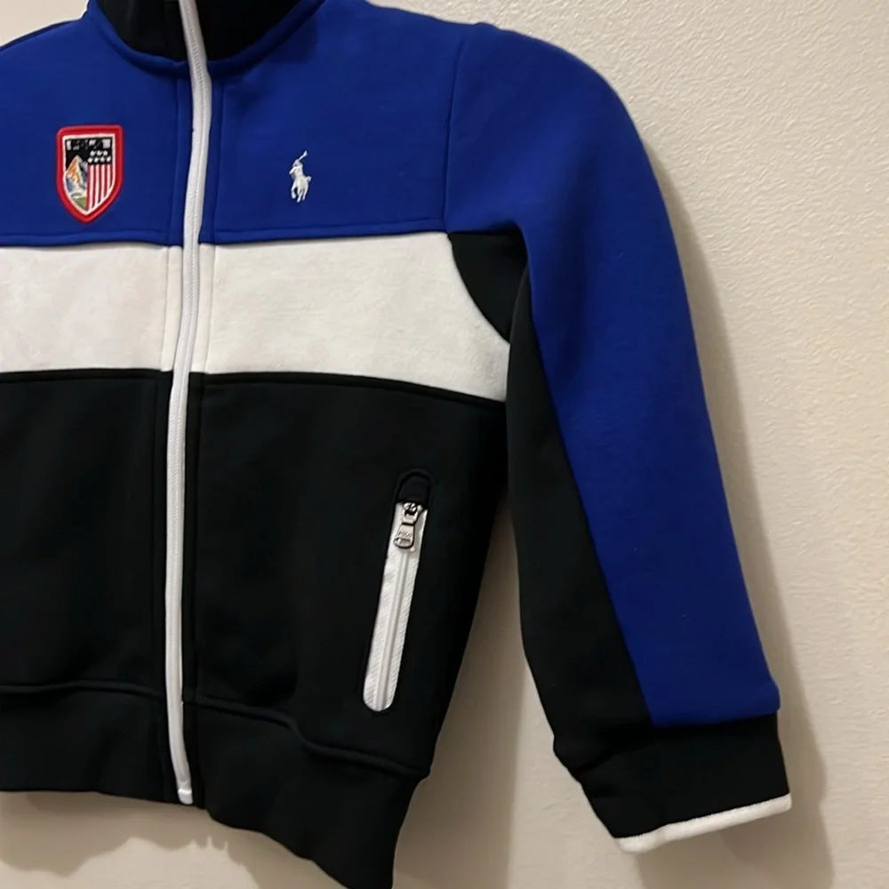 RALPH LAUREN POLO SPORT - 3T TODDLER BOYS FULL ZIP TRACK JACKET EUC LIKE NEW - Picture 4 of 10